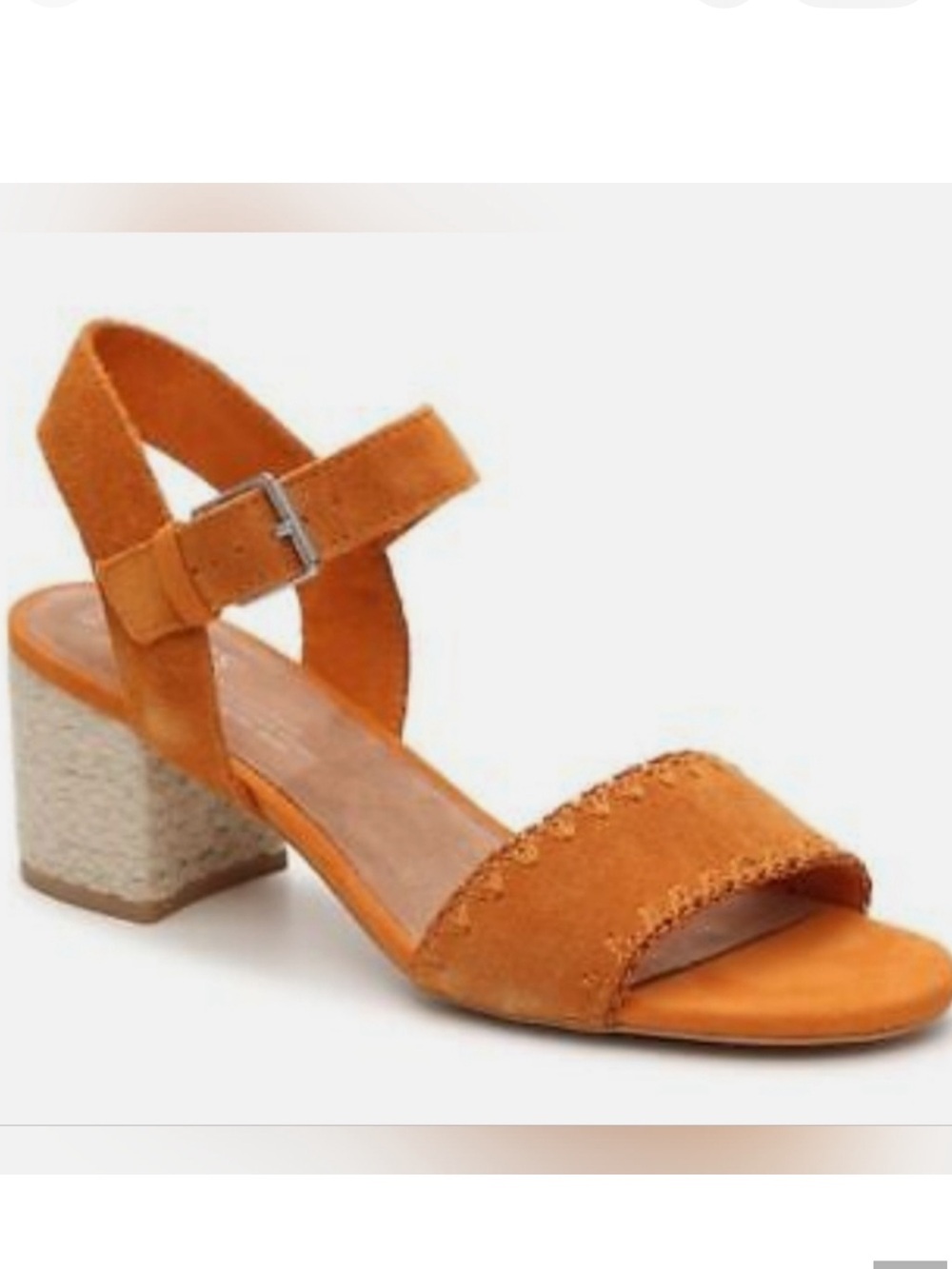 Toms Rosa Espadrille Block Heels - Orange